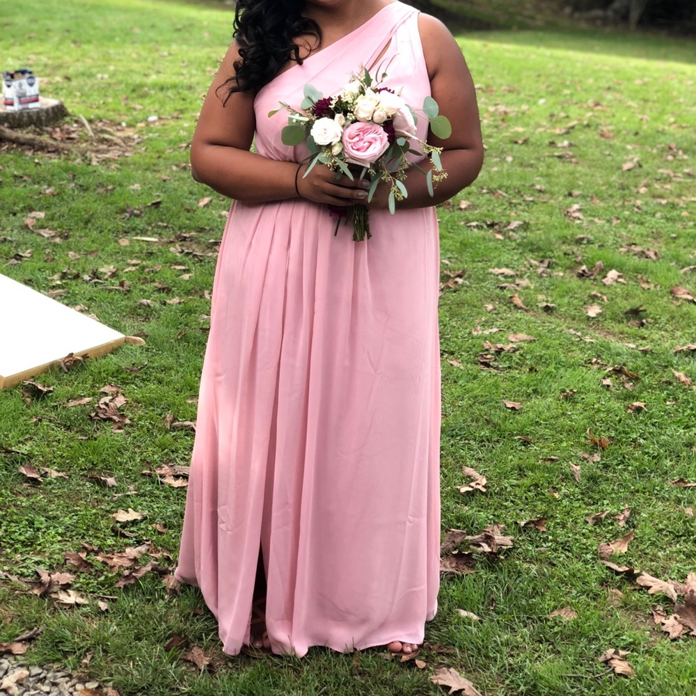 Blush bridesmaid dress